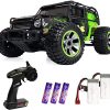 1:10 Scale All Terrain RC Car 9204E, 48 KPH High Speed 4WD Electric Vehicle with 2.4 GHz Remote Control, 4X4 Waterproof Off-Road Truck with Two Rechargeable Batteries