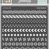 CrafTreat Border Stencils for Painting on Wood, Canvas, Paper, Fabric, Floor, Wall and Tile - Washi Tape - 6x6 Inches - Reusable DIY Art and Craft Stencils for Borders - Stencils Borders