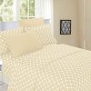 Elegant Comfort Luxury Softest and Coziest 6-Piece Bed Sheet Set, Wrinkle Resistant Milano Trellis Pattern - 1500 Thread Count Egyptian Quality Coziest Bedding Set, Twin/Twin XL, Cream