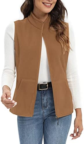Xeoxarel Women's Fleece Vest with 6 Pockets (XS-2XL)