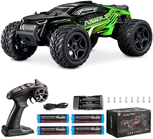 Hosim 1:14 Scale 36+ kmh Remote Control RC Car G172, High Speed Racing Vehicle Waterproof Radio Controlled Off-Road 2.4Ghz RC Electronic Hobby Truck for Kids Adults(Green)