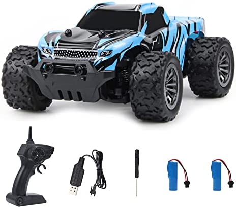 BESWIT RC Cars, 1:20 28KM/H Remote Control Off Road Monster Trucks Cars for Kids, All Terrain Short Course RC Truck, High Speed Racing Car 2.4Ghz with 2 Batteries Hobby Vehicles Toys Gifts