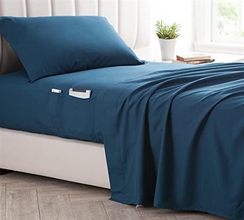 Byourbed BYB Bedside Pocket Twin XL Sheet Set - Supersoft Nightfall Navy