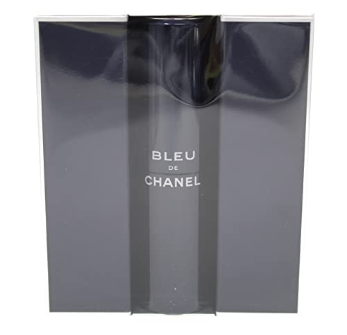 CHANEL Bleu De Chanel Eau De Toilette Travel Spray & Two Refills for Men - 3x20ml/0.7oz,