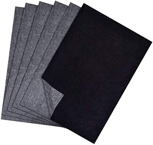 KEWAYO 50 Packs Carbon Papers for Tracing, Graphite Carbon Copy Tracing Paper for Wood Paper Canvas (9 by 13 Inch)
