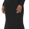 Meenew Women's Elegant Long Sleeve Gown High Neck Bodycon Long Maxi Dress