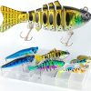 RUNFU Fishing Lures Suit 6 Pack Topwater Lures Multi Jointed swimbaits Slow Sinking Swimming Lures Soft Plastic Fishing Lures bass Lures for Saltwater & Freshwater Fishing Lures for bass Trout Lures