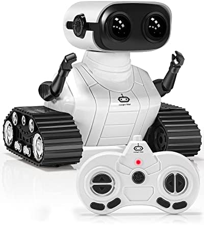 Robot Toys, Rechargeable RC Robots for Boys, RC Robot Toys for Kids, Kids Toys with Music and LED Eyes, 3+ Years Old Boys/Girls Toys (White)