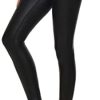 HARTPOR Women's Faux Leather Legging Coated Capri Stretch High Waist Pocketed Workout Tights Yoga Pants