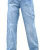 Women’s Ripped Wide Leg Jeans High Waist Distressed Straight Denim Pants Vintage Jeans