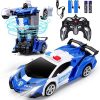 Dolanus Remote Control Car - Transform Robot RC Cars Contains All Batteries: One-Button Transforming and 360 Degree Rotating Drifting, Present Christmas Birthday Gift for Boys/Girls