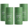 【4 pcs】 Green Tea Mask Stick for Face, Blackhead Remover with Green Tea Extract, Deep Pore Cleansing, Moisturizing, Skin Brightening, Removes Blackheads for All Skin Types of Men and Women (Green Tea)