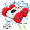 Tecnock Remote Control Car Boat Truck Toys Toys for 6-12 Years Old Amphibious RC Car for Kids 2.4GHZ 4WD Waterproof Multifunctional All Terrain for Boys and Girls Beach Pool Toys (Red)