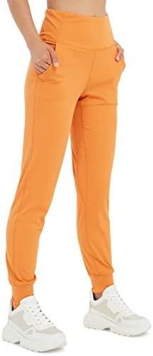 Lulucheri Women's High Waisted Joggers with Pockets Running Sweatpants Yoga Workout Athletic Tapered Lounge Pants 28"