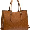 Leather Laptop Tote Bag Womens Professional Business Office Work Bag Briefcase Computer Bag Shoulder Handbag