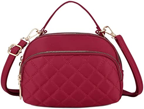 Crossbody Bags for Women Waterproof Shoulder Bags Multi Pocket Travel Purses and Handbags (Wine red)