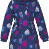 Premont Girls Raincoat, Kids Rain Jacket, Girls Floral Fleece Lined Light Raincoat, Waterproof Kids Raincoat,Size 4-13 Years