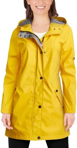 URBAN REPUBLIC Woman’s Raincoat – Waterproof Slicker Shell Rain Jacket (S-3XL, Plus Size)