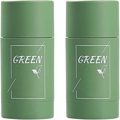 2PCS Green Tea Purifying Clay Mask, Deep Clean Pore, Face Moisturizes Oil Control, Improves Skin,for All Skin Types Men Women