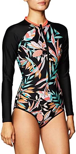 Body Glove Women's Standard Long Sleeve Paddle One Piece Swimsuit with UPF 50+