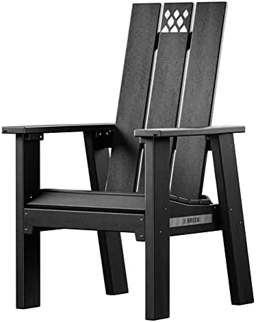 Breeo X Series Chair | Poly Lumber Adirondack Fire Pit Seat | Black