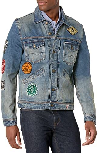 GUESS Men's Dillon Heritage Denim Jacket