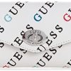 GUESS Women's Rainbow Logo Turn-Lock Trifold Slim Wallet - White Multi