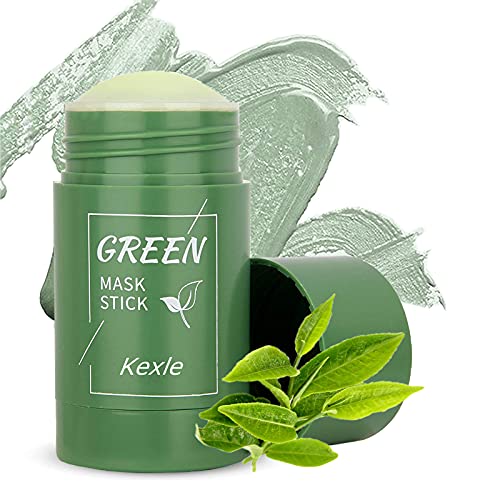 Green Tea Mask Stick Blackhead Remover Deep Cleansing Smearing Clay Moisturizes Oil Control Purifying Clay Mask Stick Improves Texture of The Skin Suitable for All Skin Types Men Women