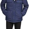 Levi's Men's Quilted Mixed Media Shirttail Work Wear Puffer Jacket