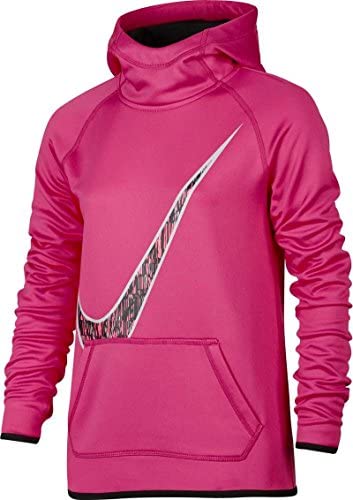 Nike Girls' Therma Swoosh GFX Hoodie Pink