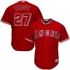 Outerstuff Mike Trout Los Angeles Angels of Anaheim #27 Youth Cool Base Alternate Jersey Red