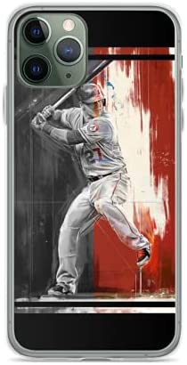 Phone Case Trout The Mike The MVP Baseball Outfielder Compatible with iPhone 11/12/13 Pro Max Mini XR SE 2022/7/8 X/Xs 7 8 6 Plus Samsung S22 S21 Ultra A12 A51 A71 A32 5G