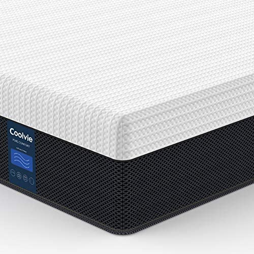 Queen Mattress, Coolvie Cool Memory Foam Mattress Pocket Spring Hybrid Mattress 10 Inch, Motion Isolation Double Bed in A Box, No-Risk 100 Night Trial, Forever Warranty Support