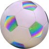 REBOIL Fantasy Soccer Ball (Size 4 Kids, Youth & Pets, Size 5 Adult/PRO) - Discoloration in The Sun– Flash Holographic Reflective and Leather Balls – Indoor/Outdoor