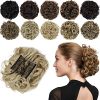 ROSEBUD Chignon Hairpiece Curly Bun Extensions Scrunchie Updo Hair Pieces Synthetic Combs in Messy Bun Hair Piece for Women