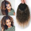 Short Afro Kinky Curly Ponytail Hair Piece for African American Ponytail Extension Synthetic Afro Kinky Curly Ponytail for Women (Mix Golden(1B/27#))