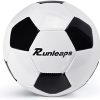 Soccer Ball Size 3 for Kids, Runleaps Soccer Training Balls Black + White Traditional Size 3 Soccer Balls for Toddlers, Youth, Teens, Outdoor & Indoor, Ball Pump NOT Included