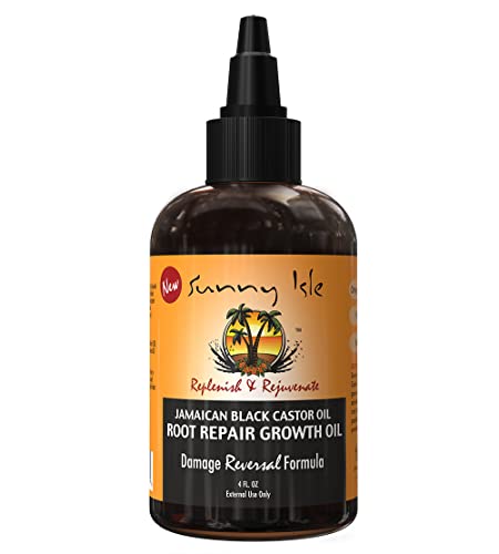 Sunny Isle Jamaican Black Castor Oil Root Repair Growth Oil, Brown 4 Fl Oz