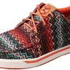 Twisted X Women's Hooey Lopers - Handcrafted Hooey Loper Lace Up Casual Shoes with Stylish Aztec Print