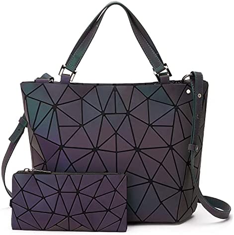 Women's Lieseh Geometric Holographic Glow Bag Party Style Picks