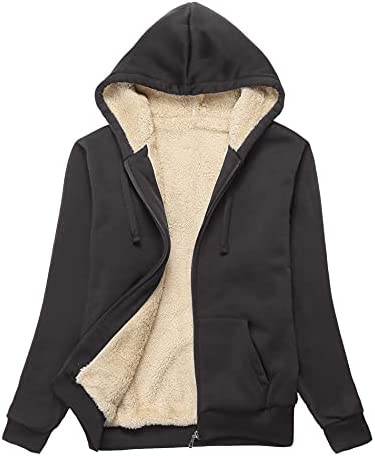 SWISSWELL Hoodies for Women Winter Fleece Sweatshirt - Full Zip Up Thick Sherpa Lined