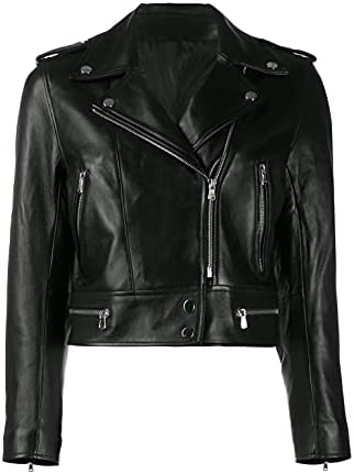 FASIGO Leather Jacket For Womens Biker motorcycle Riding Black Mustard Classic Women Madona