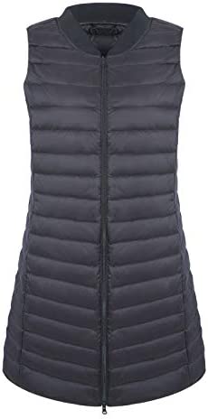 ELFJOY Womens Long Puffer Vest Packable Lightweight Down Vest Winter