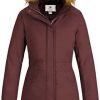 WenVen Women's Winter Cotton Waterproof Jacket Parka Coat with Removable Hood