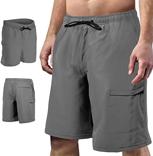 Fort Isle Mens Board Shorts Swimwear | 10 inch Inseam Mens Bathing Suit | Mens Swim Trunks | Beach Swimming Trunks for Men