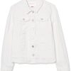 [BLANKNYC] Girls Denim Jacket with Fray Hem Finish, Comfortable & Stylish Coat
