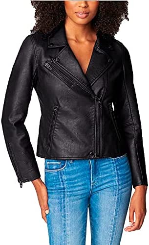 [BLANKNYC] girls Luxury Clothing Vegan Leather Moto Jacket, Comfortable & Stylish Coat
