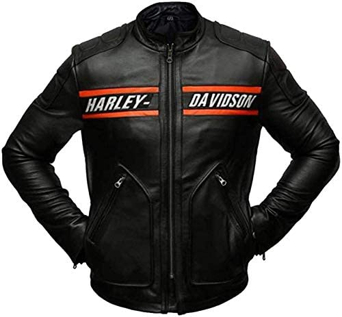 Cafe Racer Classic Black W.W.E.E Bill Goldberg HD Biker Moto Real Leather jacket For Men
