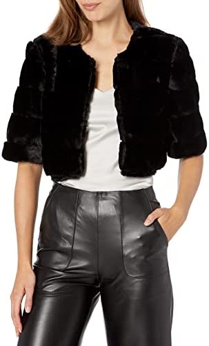 Eliza J Women's Faux Fur Shrug Jacket