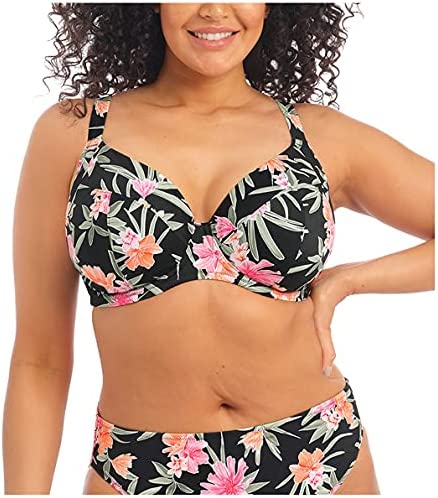 Elomi Women's Dark Tropics Plunge Underwire Bikini (ES800102)